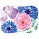 Green Vintage Flower Moving Announcements Image 1 of 6
